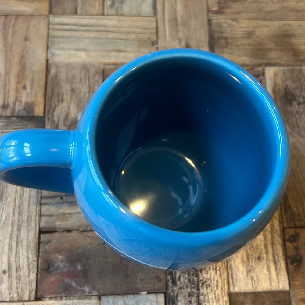 M&M Blue Ceramic Mug Barrel Shape 19 oz - Picture 5 of 6
